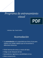 Programa de Entrenamiento Visual para La Acomodación