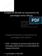 O papel de Wundt no nascimento da psicologia como ciência