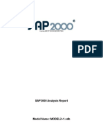 SAP2000 Analysis Report: License #3010 1NKEGGWD3DDT8K6
