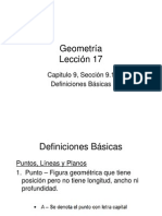 Definiciones Básicas en Geometria Lección 17