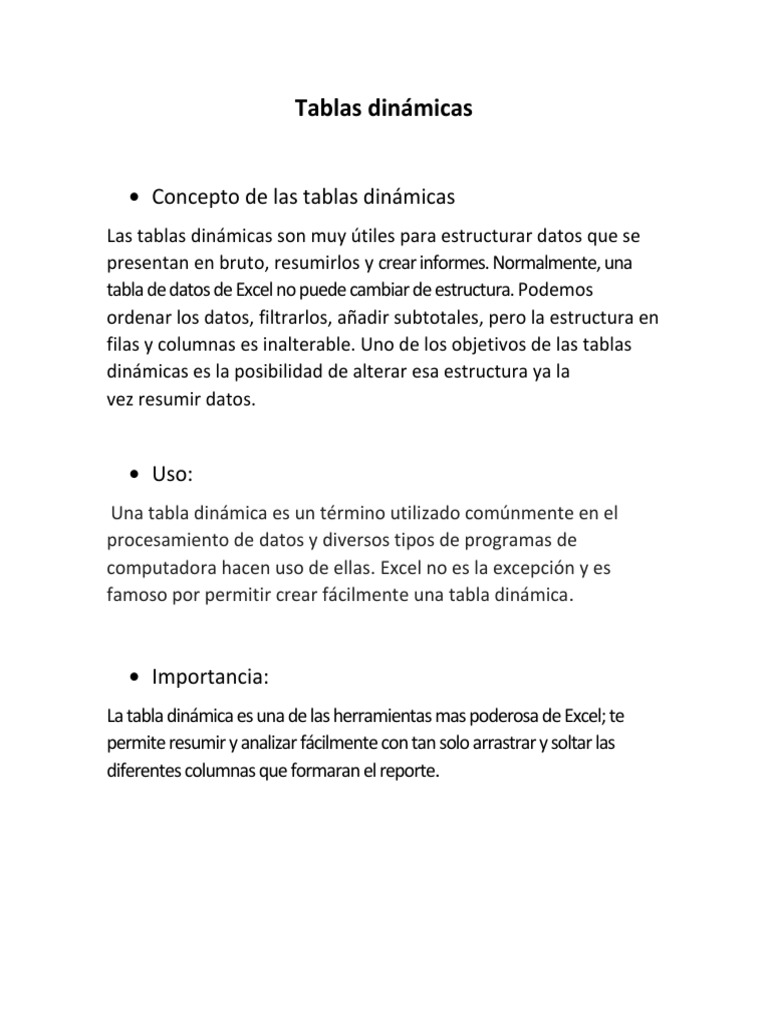 Tablas Dinámicas PDF