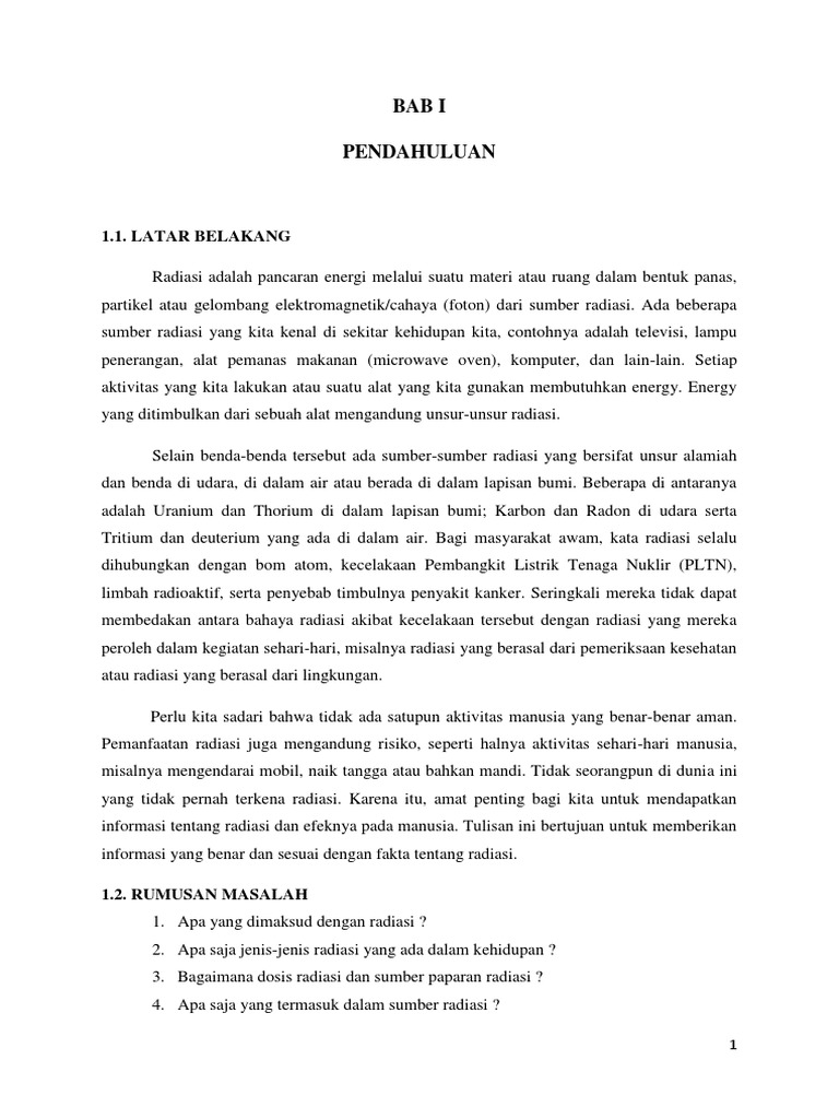 Makalah Radiasi Lengkap