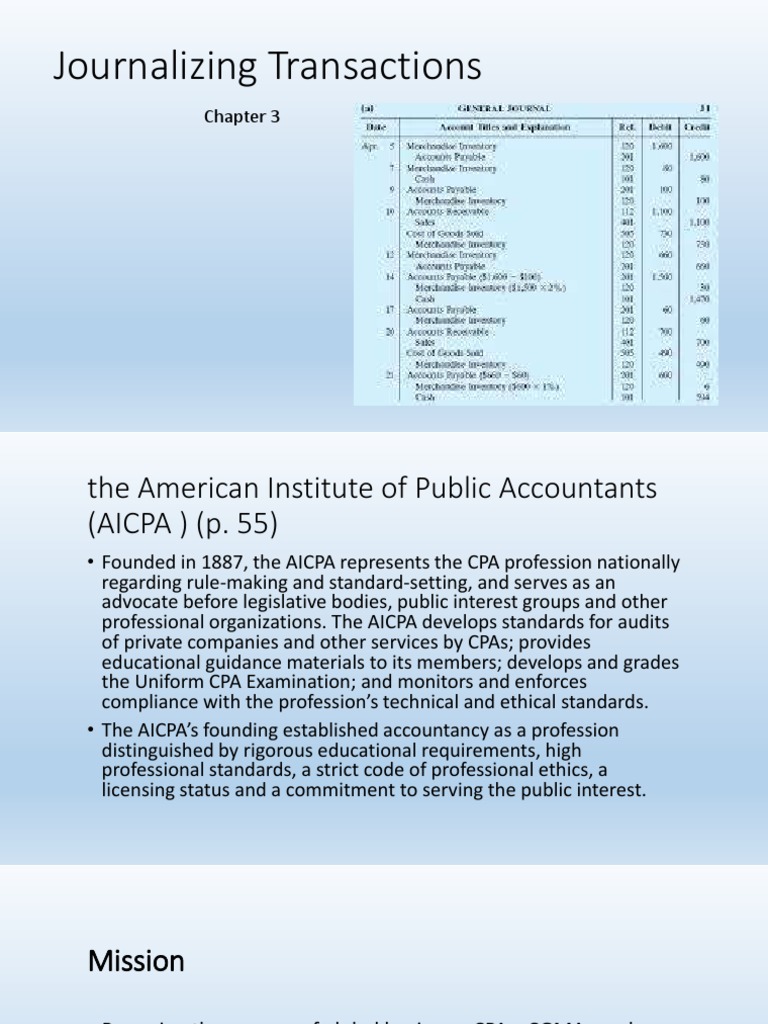 Journalizing Accounting Transactions Guide | PDF | Debits And Credits ...