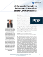 The Role of Corporate Executives in Business Journalism and Corporate Communications