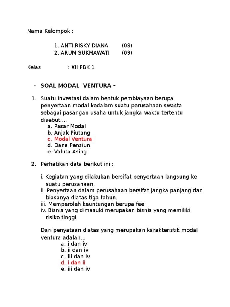 Soal Dana Pensiun Modal Ventura 4