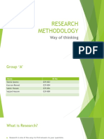 Research Methodology: Way of Thinking