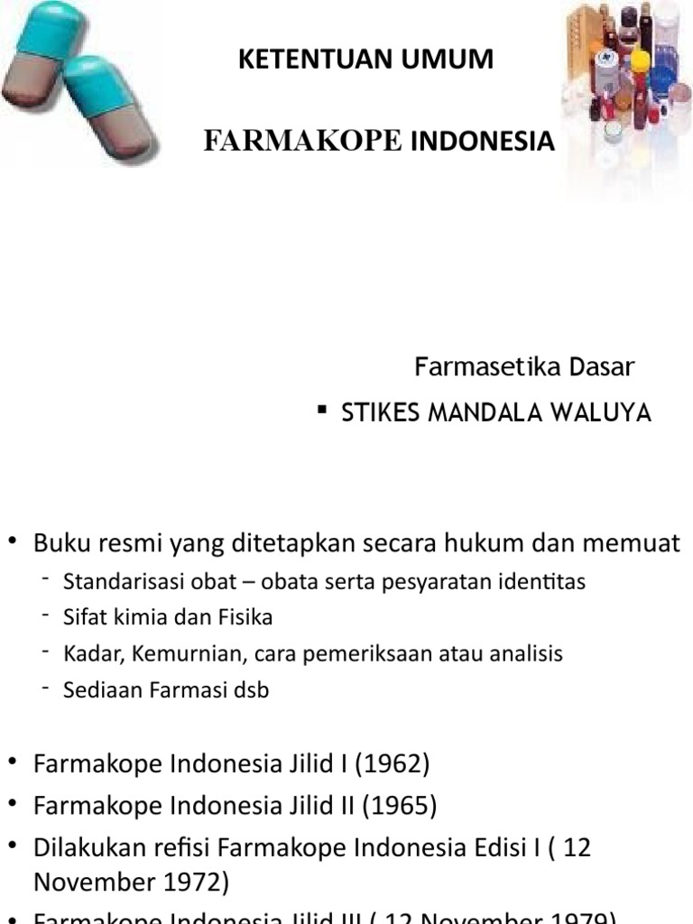 Farmakope Indonesia | PDF