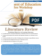 Workshop on Literature Review - Flyer