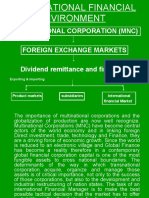 Multinational Corporation (MNC) Foreign Exchange Markets Dividend Remittance and Financing