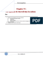 Chapitre VI Equations de Maxwell Dans Les Milieux