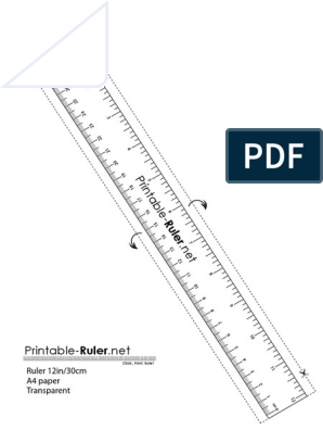ruler 12in 30cm a4 transparent pdf