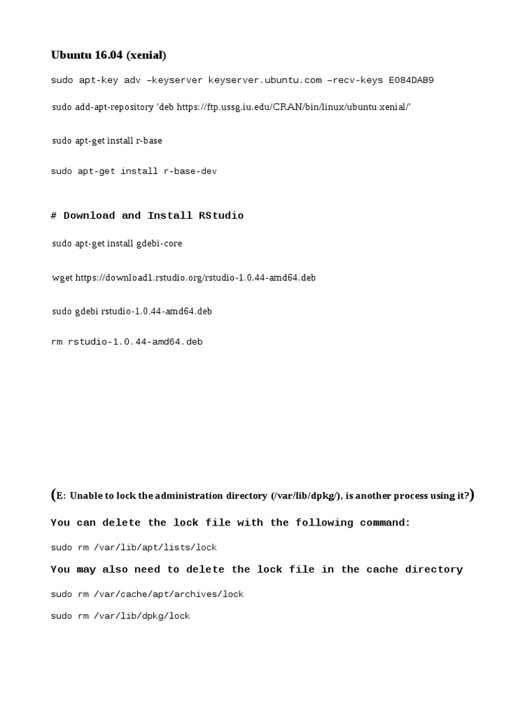 Ubuntu 16.04 (Xenial) Sudo AddAptRepository 'Deb HTTPS//FTP Ussg