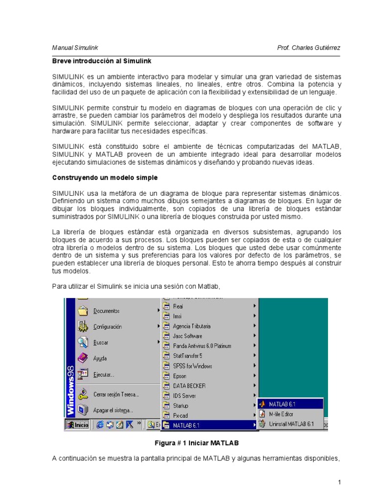 Manual de Simulink: Introducción y Uso | PDF | Matlab | Biblioteca ...