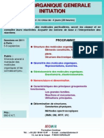 Formation Continue Chimie Organique Generale Initiation 2011