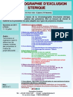 Formation Continue Chromatographie Dexclusion Sterique 2011