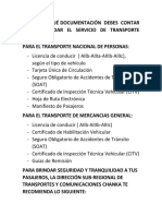 Sabes Con Qué Documentación Debes Contar para Brindar El Servicio de Transporte Terrestre