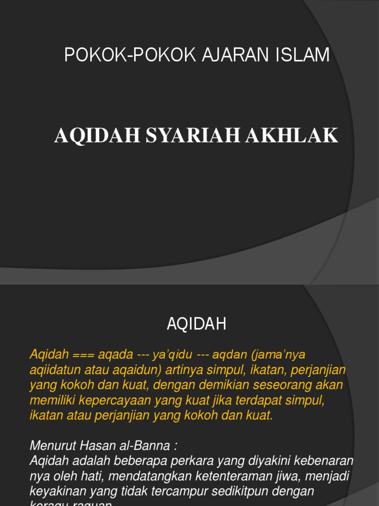 contoh assignment aqidah islam