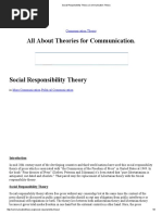 Social Responsibility Theory - Communication Theory