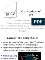 Unit 1B -- Characteristics of Life.pptx
