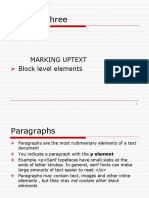 Chapter Three: Marking Uptext Block Level Elements