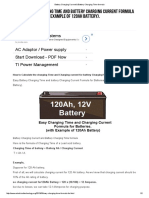 Battery Charging Current & Battery Charging Time Formula