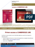 Guía para registrarse y acceder a CAMBRIDGE LMS