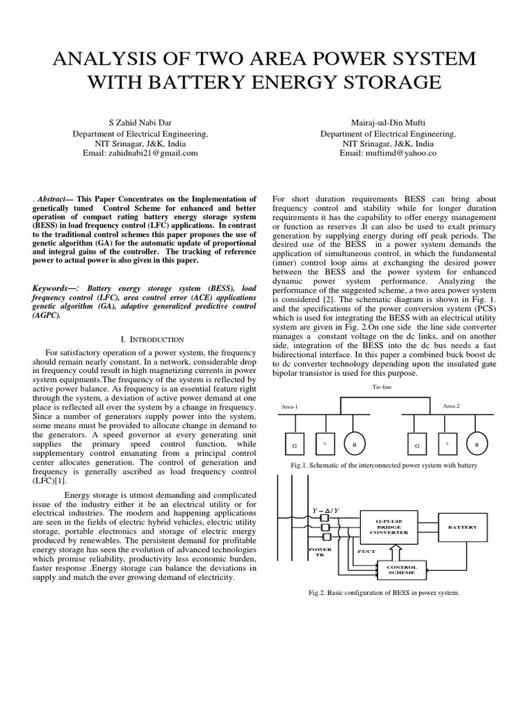 Genetic Algorithm for Battery Energy Storage | PDF | Electric Power ...