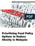 Prioritizing Food Policy Options to Reduce Obesity in Malaysia