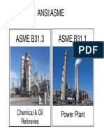 Ansi/Asme ASME B31.3 ASME B31.1: Power Plant