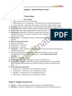 Synopsis - Grade 9 Science Term I: Chapter 1: Matter in Our Surroundings