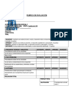 Rubrica de Evaluación