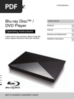 Blu-Ray Disc™ / DVD Player: Operating Instructions