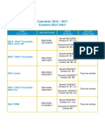 Calendrier Examens Delf Dalf 2016 2017 Public PDF