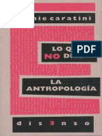 Sophie Caratini - Lo que no dice la antropología