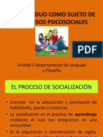 El Individuo Como Sujeto de Procesos Psicosociales