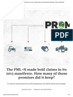 The PML-N Made Bold Claims in Its 2013 Manifesto. How Many of Those Promises Did It Keep?