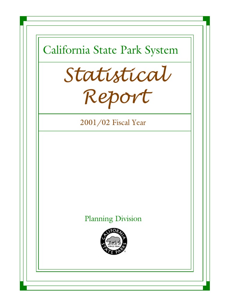 01-02 Statistical Report | PDF | Classified Information | Parks