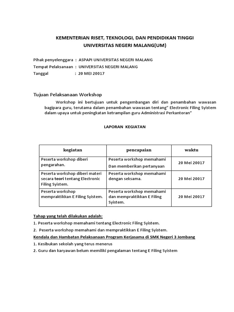 Iii D Resume Sertifikat Workshop