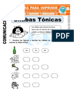 Ficha de Silabas Tonicas para Segundo de Primaria