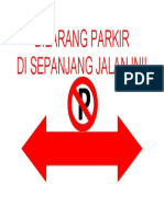 Dilarang Parkir