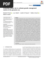 Evaluating sample size to estimate genetic management metrics in the genomics era