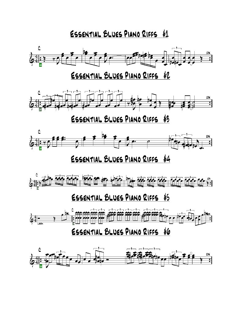 Blues Riffs | PDF