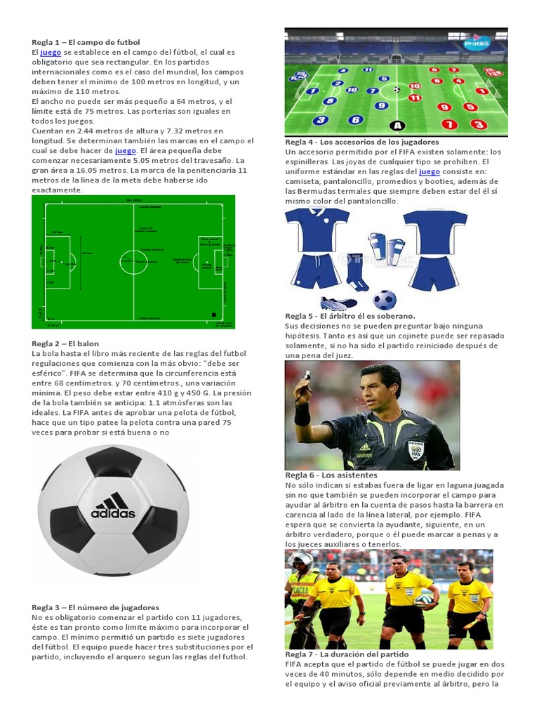 reglas del futbol con imagenes Asociación