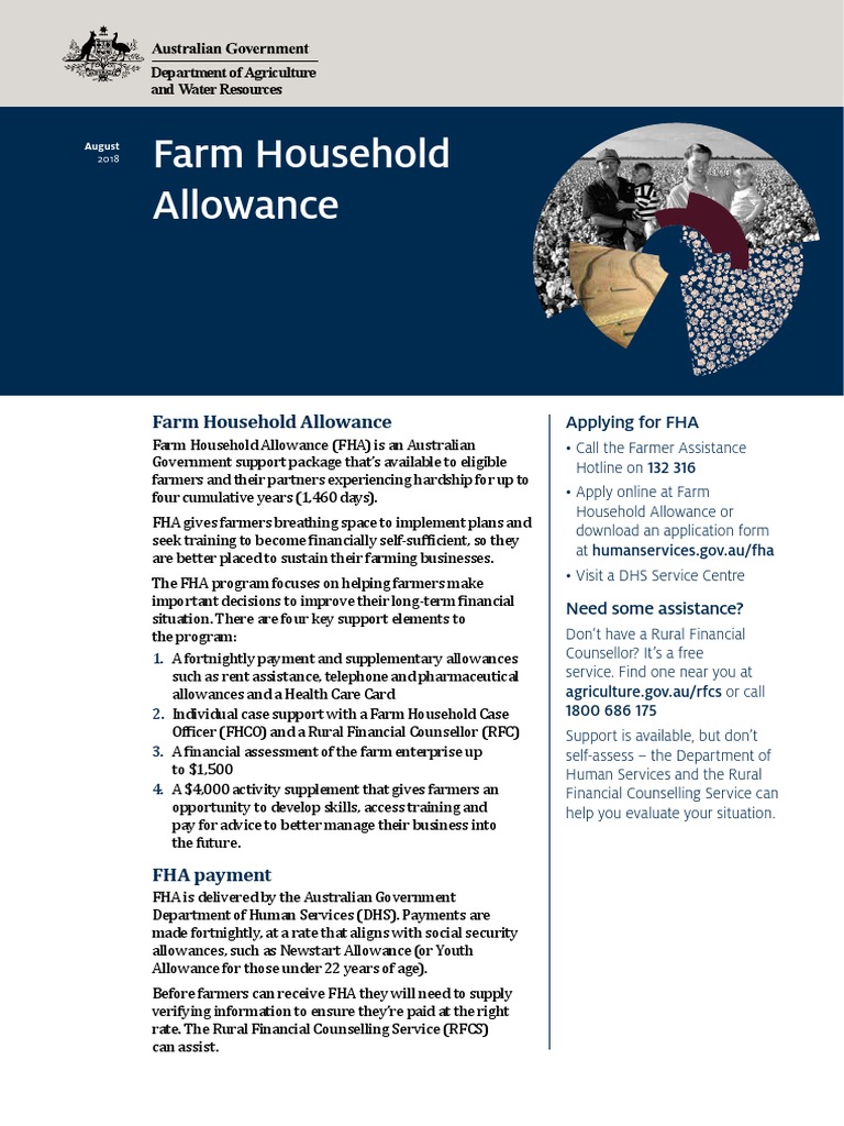 Farm Household Allowance Factsheet PDF Agriculture Business