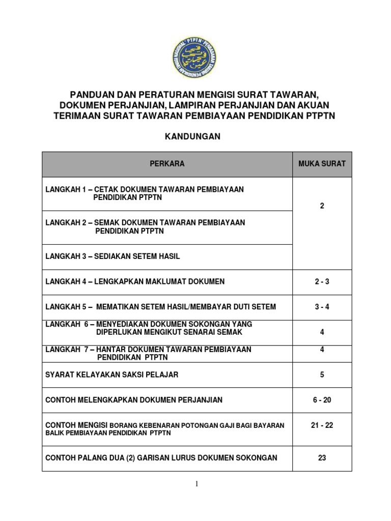 Panduan Pengisian Dokumen Perjanjian Ujrah Pin6 10092013 Pdf