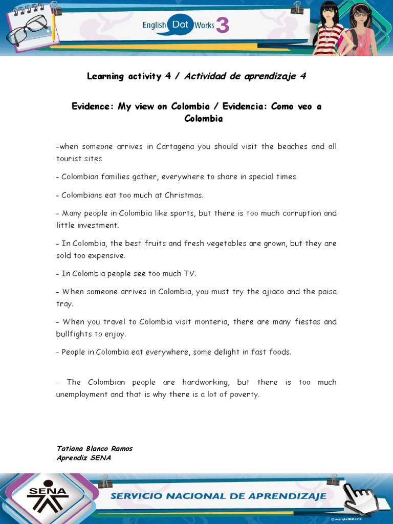 Learning Activity 4 / Actividad de Aprendizaje 4 Evidence: My View On ...