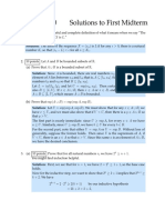 MAT319/320 Solutions To First Midterm: Solution