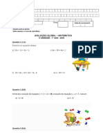 Avaliação Global II Unidade - 7 An0 - Matemática 2018