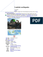 August 2018 Lombok Earthquake