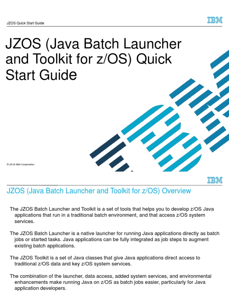 Jzos Quick Start Guide PDF
